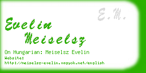 evelin meiselsz business card